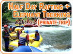 Half Day Rafting and Elephant Trekking